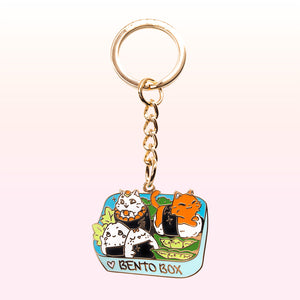 Bento Box Cats Enamel Keychain Keychain Flair Fighter