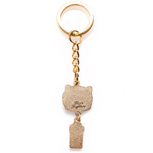Cat Wind Chime Enamel Keychain Keychain Flair Fighter