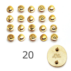 Deluxe Locking Pin Backs Brooches & Lapel Pins Flair Fighter 20 pack