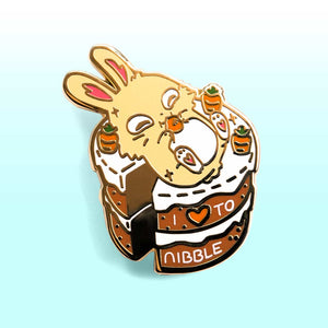 Carrot Cake Bunny Enamel Pin Brooches & Lapel Pins Flair Fighter
