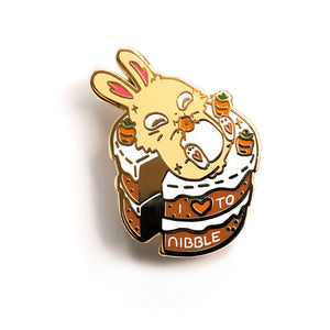Carrot Cake Bunny Enamel Pin Brooches & Lapel Pins Flair Fighter
