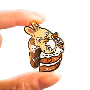 Carrot Cake Bunny Enamel Pin Brooches & Lapel Pins Flair Fighter