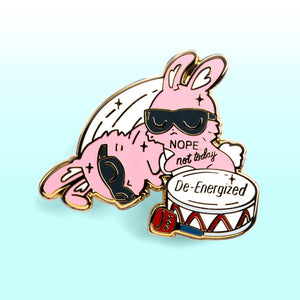 De-Energized Bunny Enamel Pin Brooches & Lapel Pins Flair Fighter