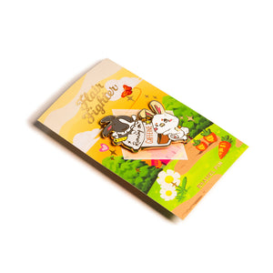 Running on Caffeine Bunnies Enamel Pin Brooches & Lapel Pins Flair Fighter