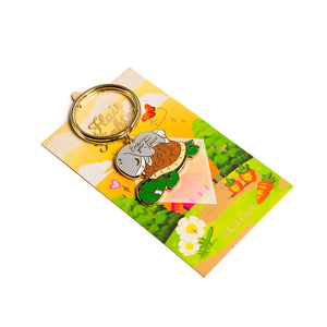 Rabbit & Turtle Enamel Keychain  Flair Fighter