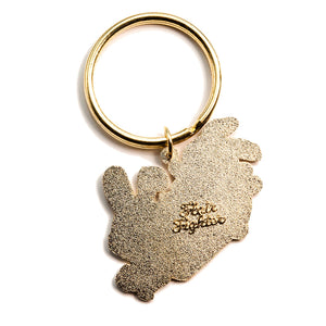 Running on Caffeine Bunnies Enamel Keychain  Flair Fighter