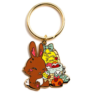 Some Bunny Cares Enamel Keychain  Flair Fighter