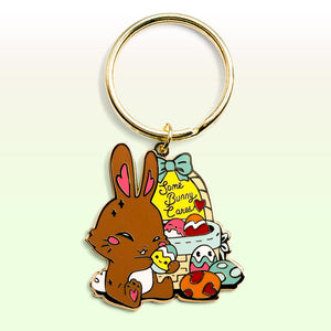 Some Bunny Cares Enamel Keychain  Flair Fighter