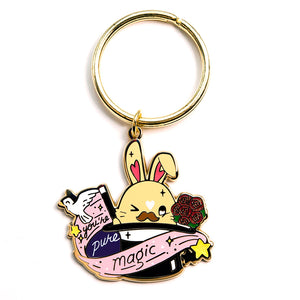 Magic Hat Bunny Enamel Keychain  Flair Fighter