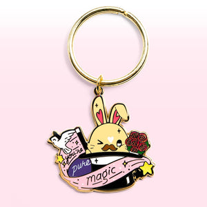 Magic Hat Bunny Enamel Keychain  Flair Fighter