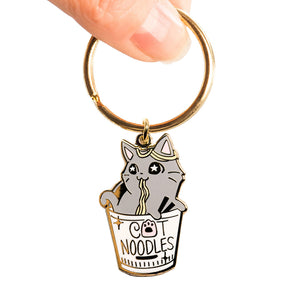 Cat (Cup) Noodles Enamel Keychain  Flair Fighter