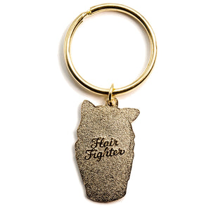 "Wake Me Up Inside" Coffee Cat Enamel Keychain  Flair Fighter