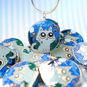 Creature Of The Night (Chartreux Cat) Keychain  Flair Fighter