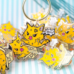 Fluff Off (Turkish Angora Cat) Keychain  Flair Fighter