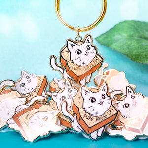 Pure Bread Cat (Munchkin Cat) Keychain  Flair Fighter