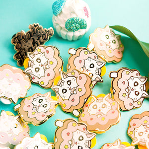 Mochi Pon-De-Ring Donut Cat Enamel Pin Brooches & Lapel Pins Flair Fighter