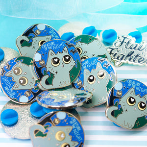 Creature Of The Night (Chartreux Cat) Enamel Pin Brooches & Lapel Pins Flair Fighter
