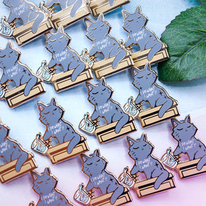 I Do What I Want (Chartreux Cat) Enamel Pin Brooches & Lapel Pins Flair Fighter
