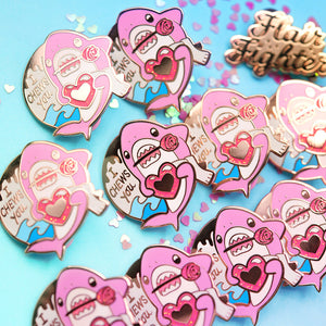I Chews You Shark Enamel Pin Brooches & Lapel Pins Flair Fighter
