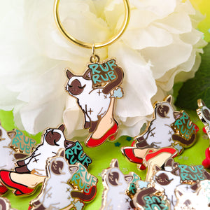 Purr Purr Rub Rub Ver. B Version LEFT LEG (Balinese) Keychain  Flair Fighter