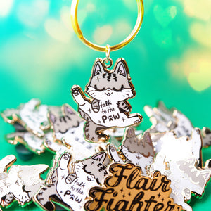 Talk To The Paw (Egyptian Mau Cat) Keychain  Flair Fighter