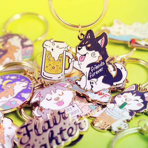 Friends Furever Husky Enamel Keychain Keychains Flair Fighter