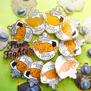 Feline Drained (Havana Brown Cat) Enamel Pin Brooches & Lapel Pins Flair Fighter