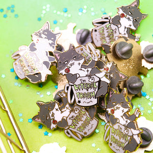 I'm Literal Trash (Norwegian Forest Cat) Enamel Pin Brooches & Lapel Pins Flair Fighter