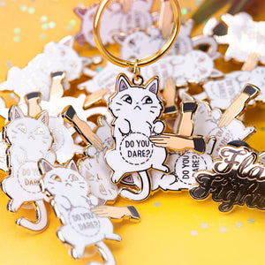 Do You Dare (Khao Manee Cat) Keychain  Flair Fighter