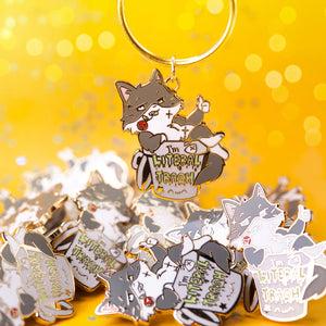 I'm Literal Trash (Norwegian Forest Cat) Keychain  Flair Fighter