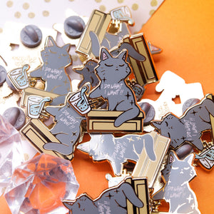 I Do What I Want (Chartreux Cat) Enamel Pin Brooches & Lapel Pins Flair Fighter