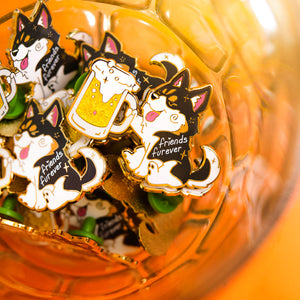 Friends Furever Husky Enamel Pin Brooches & Lapel Pins Flair Fighter