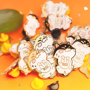 Black & Tan Shiba Inu Belly Rub "Yasss" Enamel Pin Brooches & Lapel Pins Flair Fighter