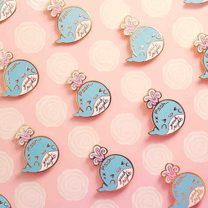 "Pssh.. Yeah Right" Whale Enamel Pin Brooches & Lapel Pins Flair Fighter