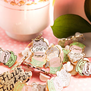 One Meowr Cup Cat Enamel Pin Brooches & Lapel Pins Flair Fighter