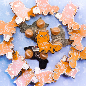 My Resting Cat Face (Persian Cat) Enamel Pin Brooches & Lapel Pins Flair Fighter