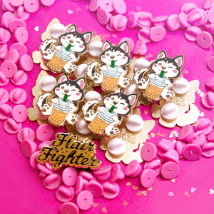 Besteas Boba Husky Enamel Pin Brooches & Lapel Pins Flair Fighter
