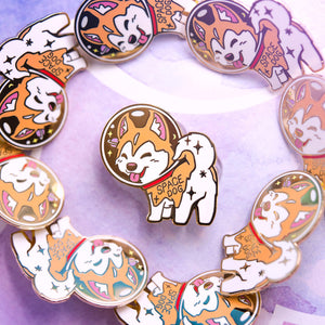 Space Dog Husky Enamel Pin Brooches & Lapel Pins Flair Fighter