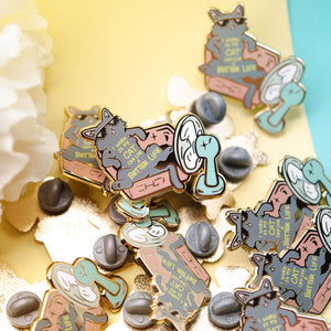 I Work So My Cat Can Live A Better Life (Korat Cat) Enamel Pin Brooches & Lapel Pins Flair Fighter