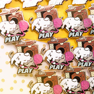 PLAY (Ragdoll Cat) Enamel Pin Brooches & Lapel Pins Flair Fighter