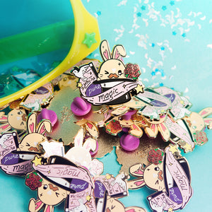 Magic Hat Bunny Enamel Pin Brooches & Lapel Pins Flair Fighter