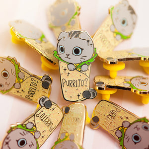 Purrito Cat Burrito Enamel Pin Brooches & Lapel Pins Flair Fighter