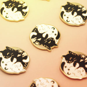 Day & Night Cats Enamel Pin Brooches & Lapel Pins Flair Fighter