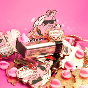 De-Energized Bunny Enamel Pin Brooches & Lapel Pins Flair Fighter