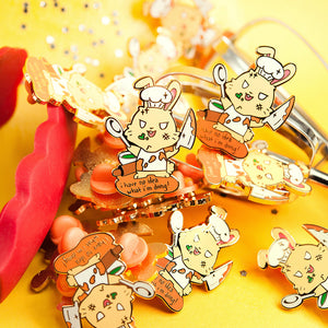 Bunny Cook Enamel Pin Brooches & Lapel Pins Flair Fighter