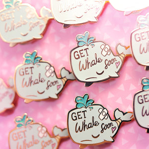 "Get Whale Soon" Whale Enamel Pin Brooches & Lapel Pins Flair Fighter