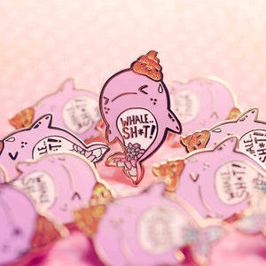 "Whale Shit" Whale Enamel Pin Brooches & Lapel Pins Flair Fighter
