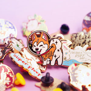 Space Dog Husky Enamel Pin Brooches & Lapel Pins Flair Fighter