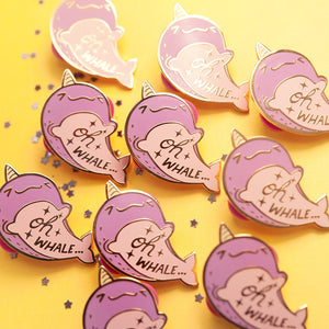 Oh Whale Narwhal Enamel Pin Brooches & Lapel Pins Flair Fighter