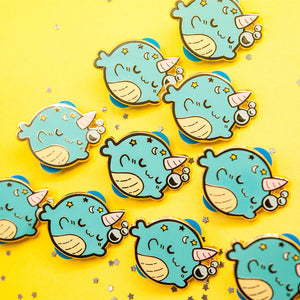 Sleepy Whale Enamel Pin Brooches & Lapel Pins Flair Fighter